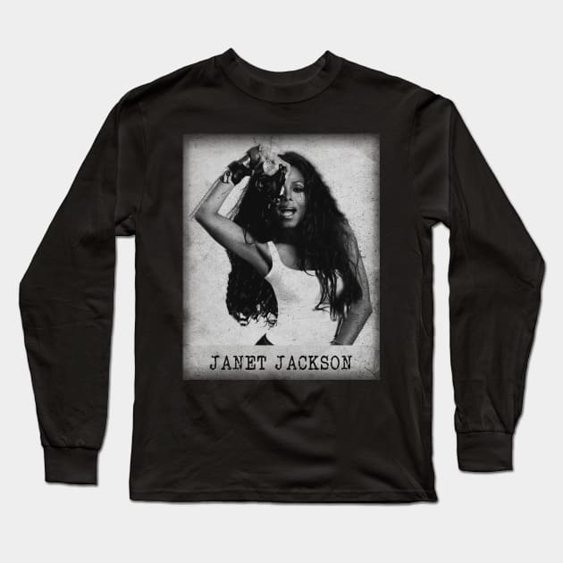 Janet Jackson // Minimalist Fanart Tribute Long Sleeve T-Shirt by j.adevelyn